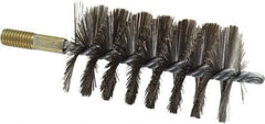 Value Collection - 2-1/2" Diam Helical Steel Tube Brush - 0.012" Filament Diam, 4-1/4" Brush Length, 7-1/2" OAL, 1/2-12 Male Shank - Industrial Tool & Supply