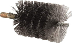 Value Collection - 3" Diam Helical Steel Tube Brush - 0.014" Filament Diam, 4-1/4" Brush Length, 7-1/2" OAL, 1/2-12 Male Shank - Industrial Tool & Supply