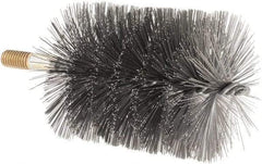 Value Collection - 3-1/2" Diam Helical Steel Tube Brush - Single Spiral, 0.016" Filament Diam, 4-1/4" Brush Length, 7-1/2" OAL, 1/2-12 Male Shank - Industrial Tool & Supply