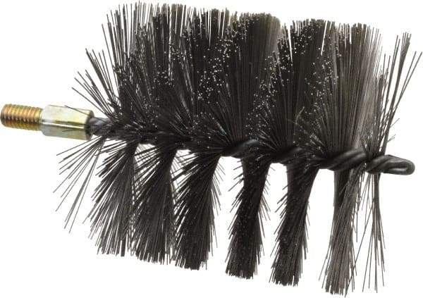 Value Collection - 5" Diam Helical Steel Tube Brush - 0.016" Filament Diam, 4-1/4" Brush Length, 7-1/2" OAL, 1/2-12 Male Shank - Industrial Tool & Supply