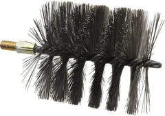 Value Collection - 5" Diam Helical Steel Tube Brush - 0.016" Filament Diam, 4-1/4" Brush Length, 7-1/2" OAL, 1/2-12 Male Shank - Industrial Tool & Supply