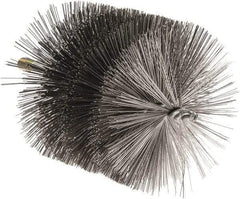 Value Collection - 5-1/2" Diam Helical Steel Tube Brush - 0.02" Filament Diam, 4-1/4" Brush Length, 7-1/2" OAL, 1/2-12 Male Shank - Industrial Tool & Supply