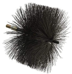 Value Collection - 8" Diam Helical Steel Tube Brush - 0.02" Filament Diam, 4-1/4" Brush Length, 7-1/2" OAL, 1/2-12 Male Shank - Industrial Tool & Supply