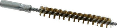 Value Collection - 5/16" Diam Helical Brass Tube Brush - 0.005" Filament Diam, 2-3/8" Brush Length, 4" OAL, 3/16-24 Female Shank - Industrial Tool & Supply
