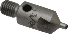 Made in USA - 1-1/8" OAL, 3/8" Head Diam, 2 Flute, 100° Incl Angle, Integral Pilot, Adjustable Stop Countersink - Industrial Tool & Supply