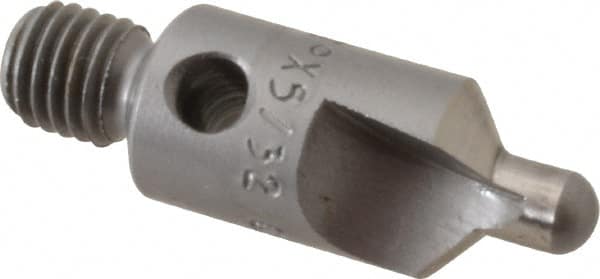 Made in USA - 2-1/2" OAL, 3/8" Head Diam, 2 Flute, 100° Incl Angle, Integral Pilot, Adjustable Stop Countersink - Industrial Tool & Supply