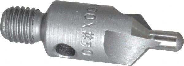 Made in USA - 1-1/8" OAL, 3/8" Head Diam, 3 Flute, 100° Incl Angle, Integral Pilot, Adjustable Stop Countersink - Industrial Tool & Supply