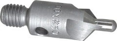 Made in USA - 1-1/8" OAL, 3/8" Head Diam, 3 Flute, 100° Incl Angle, Integral Pilot, Adjustable Stop Countersink - Industrial Tool & Supply