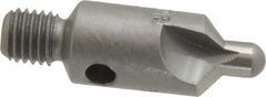 Made in USA - 2-1/2" OAL, 3/8" Head Diam, 3 Flute, 100° Incl Angle, Integral Pilot, Adjustable Stop Countersink - Industrial Tool & Supply