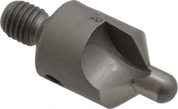 Made in USA - 2-1/2" OAL, 1/2" Head Diam, 2 Flute, 100° Incl Angle, Integral Pilot, Adjustable Stop Countersink - Industrial Tool & Supply