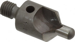 Made in USA - 2-1/2" OAL, 1/2" Head Diam, 2 Flute, 100° Incl Angle, Integral Pilot, Adjustable Stop Countersink - Industrial Tool & Supply