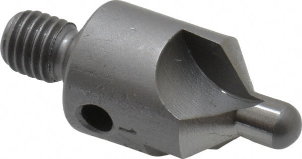 Made in USA - 2-1/2" OAL, 1/2" Head Diam, 3 Flute, 100° Incl Angle, Integral Pilot, Adjustable Stop Countersink - Industrial Tool & Supply