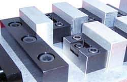 Mitee-Bite - 2.7" OAL x 1.48" Overall Width, Standard Grip Nose, Manual Edge Clamp - 1.24" High, 3/8" Socket Cap Screw Slot, 0.05" Travel - Industrial Tool & Supply