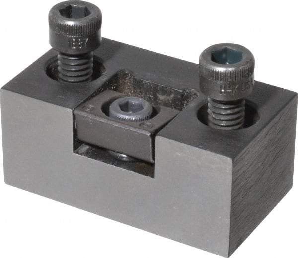 Mitee-Bite - 1/4-20 Screw Thread, 1.23" Wide Serrated Steel Compact Modular Style Screw Mount Toe Clamp - 3,600 Lb Holding Force, 14.5 Lb Ft Torque, 0.024" Throw - Industrial Tool & Supply
