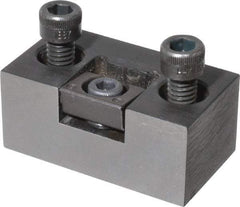 Mitee-Bite - 1/4-20 Screw Thread, 1.23" Wide Serrated Steel Compact Modular Style Screw Mount Toe Clamp - 3,600 Lb Holding Force, 14.5 Lb Ft Torque, 0.024" Throw - Industrial Tool & Supply