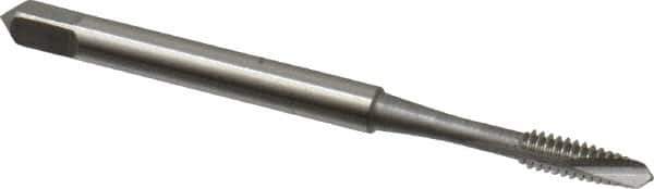 OSG - #4-40 UNC, 2 Flute, Bright Finish, High Speed Steel Spiral Point Tap - Plug Chamfer, Right Hand Thread, 1-7/8" OAL, 9/16" Thread Length, 0.141" Shank Diam, 3B Class of Fit, Series 288 - Exact Industrial Supply