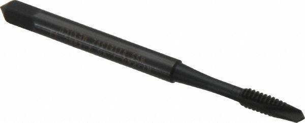 OSG - #4-40 UNC, 2 Flute, Oxide Finish, High Speed Steel Spiral Point Tap - Plug Chamfer, Right Hand Thread, 1-7/8" OAL, 9/16" Thread Length, 0.141" Shank Diam, 3B Class of Fit, Series 288 - Exact Industrial Supply