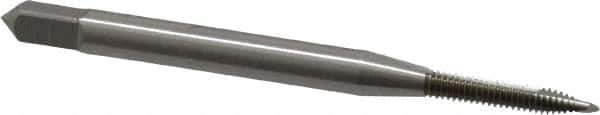 OSG - #2-56 UNC, 2 Flute, Bright Finish, High Speed Steel Spiral Point Tap - Plug Chamfer, Right Hand Thread, 1-3/4" OAL, 7/16" Thread Length, 0.141" Shank Diam, 2B Class of Fit, Series 288 - Exact Industrial Supply