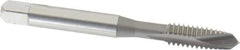 OSG - #8-36 UNF, 2 Flute, Bright Finish, High Speed Steel Spiral Point Tap - Plug Chamfer, Right Hand Thread, 2-1/8" OAL, 3/4" Thread Length, 0.168" Shank Diam, 2B Class of Fit - Exact Industrial Supply