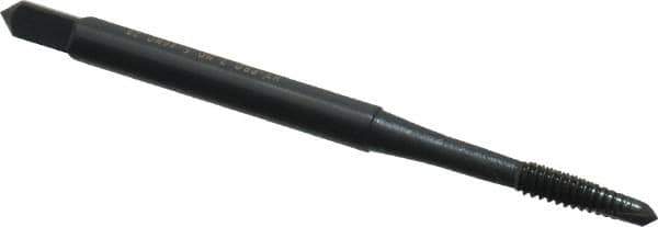 OSG - #5-40 UNC, 2 Flute, Oxide Finish, High Speed Steel Spiral Point Tap - Plug Chamfer, Right Hand Thread, 1-15/16" OAL, 5/8" Thread Length, 0.141" Shank Diam, 2B Class of Fit, Series 288 - Exact Industrial Supply