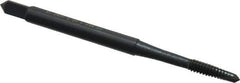 OSG - #5-40 UNC, 2 Flute, Oxide Finish, High Speed Steel Spiral Point Tap - Plug Chamfer, Right Hand Thread, 1-15/16" OAL, 5/8" Thread Length, 0.141" Shank Diam, 2B Class of Fit, Series 288 - Exact Industrial Supply