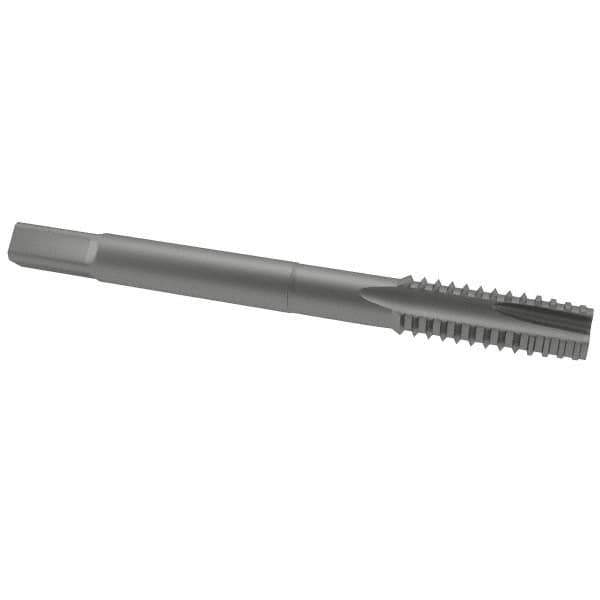 OSG - 7/16-14 UNC, 3 Flute, Oxide Finish, High Speed Steel Spiral Point Tap - Plug Chamfer, Right Hand Thread, 3-5/32" OAL, 1-7/16" Thread Length, 0.323" Shank Diam, 2B Class of Fit, Series 288 - Exact Industrial Supply