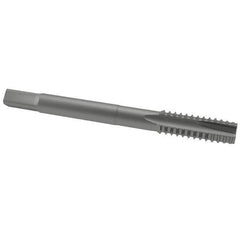 OSG - 7/16-14 UNC, 3 Flute, Oxide Finish, High Speed Steel Spiral Point Tap - Plug Chamfer, Right Hand Thread, 3-5/32" OAL, 1-7/16" Thread Length, 0.323" Shank Diam, 2B Class of Fit, Series 288 - Exact Industrial Supply