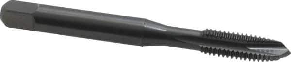 OSG - M6x1.00 Metric Coarse, 3 Flute, Oxide Finish, High Speed Steel Spiral Point Tap - Plug Chamfer, Right Hand Thread, 2-1/2" OAL, 1" Thread Length, 0.255" Shank Diam, 6H Class of Fit, Series 288 - Exact Industrial Supply