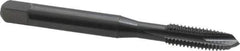 OSG - M6x1.00 Metric Coarse, 3 Flute, Oxide Finish, High Speed Steel Spiral Point Tap - Plug Chamfer, Right Hand Thread, 2-1/2" OAL, 1" Thread Length, 0.255" Shank Diam, 6H Class of Fit, Series 288 - Exact Industrial Supply