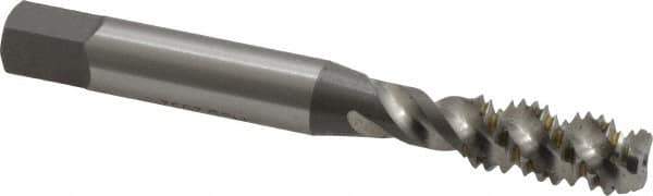 OSG - 5/16-18 UNC 3 Flute 2B Bottoming Spiral Flute Tap - High Speed Steel, Bright Finish, 2-23/32" OAL, Right Hand Flute, Right Hand Thread - Exact Industrial Supply