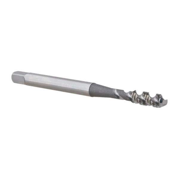 OSG - #5-40 UNC 2 Flute 2B Bottoming Spiral Flute Tap - High Speed Steel, Bright Finish, 1-15/16" OAL, Right Hand Flute, Right Hand Thread - Exact Industrial Supply