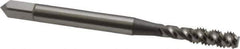 OSG - M4x0.70 Metric Coarse 3 Flute 6H Bottoming Spiral Flute Tap - High Speed Steel, Bright Finish, 2-1/8" OAL, Right Hand Flute, Right Hand Thread - Exact Industrial Supply