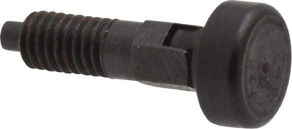 Gibraltar - M6x1.0, 13mm Thread Length, 0.118" Max Plunger Diam, 0.11 Lb Init to 0.34 Lb Final End Force, Locking Knob Handle Plunger - Delrin Knob, 0.63" Body Length, 1/2" Length Under Head/Shoulder, 0.118" Plunger Projection - Industrial Tool & Supply