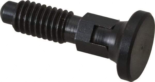 Gibraltar - 3/8-16, 1/4" Max Plunger Diam, 0.25 Lb Init to 2 Lb Final End Force, Locking Knob Handle Plunger - Delrin Knob, 0.94" Body Length, 3/4" Length Under Head/Shoulder, 0.18" Plunger Projection - Industrial Tool & Supply