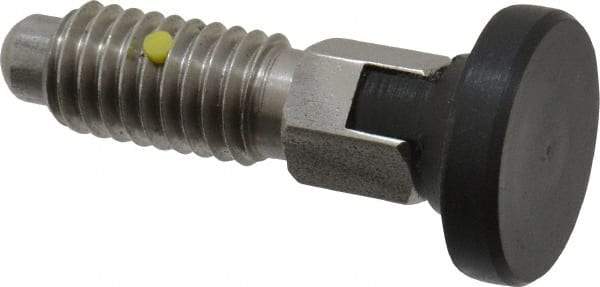 Gibraltar - 3/8-16, 1/4" Max Plunger Diam, 0.25 Lb Init to 2 Lb Final End Force, Locking Knob Handle Plunger - Delrin Knob, 0.94" Body Length, 3/4" Length Under Head/Shoulder, 0.18" Plunger Projection - Industrial Tool & Supply