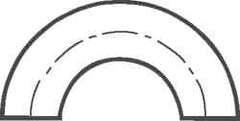 VNE - 1-1/2", Unpolished Style, Sanitary Stainless Steel Pipe 180° U Bend - Butt Weld x Butt Weld Connection, Grade 304 - Industrial Tool & Supply