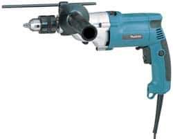 Makita - 120 Volt 3/4" Keyed Chuck Electric Hammer Drill - 0 to 24,000 BPM, 0 to 2,900 RPM, Reversible - Industrial Tool & Supply