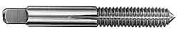 Kennametal - 1-8 UNC 3B 4 Flute Oxide Finish High Speed Steel Straight Flute Standard Hand Tap - Plug, Right Hand Thread, 5-1/8" OAL, 2-1/2" Thread Length, H4 Limit, Oversize - Industrial Tool & Supply