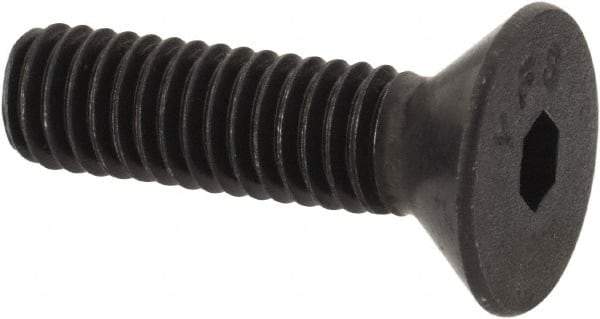 Value Collection - #8-36 UNF Hex Socket Drive, 82° Flat Screw - Alloy Steel, Black Oxide Finish, Fully Threaded, 5/8" OAL - Industrial Tool & Supply