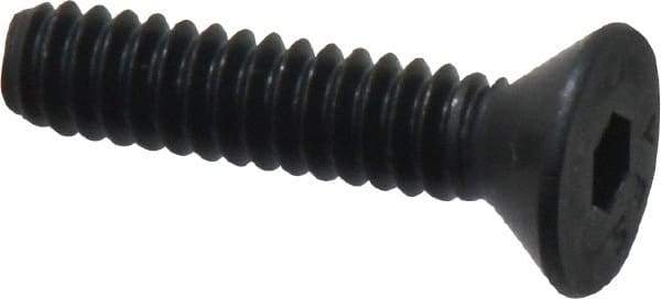 Value Collection - #10-24 UNC Hex Socket Drive, 82° Flat Screw - Alloy Steel, Black Oxide Finish, Fully Threaded, 7/8" OAL - Industrial Tool & Supply
