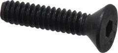 Value Collection - #10-24 UNC Hex Socket Drive, 82° Flat Screw - Alloy Steel, Black Oxide Finish, Fully Threaded, 7/8" OAL - Industrial Tool & Supply