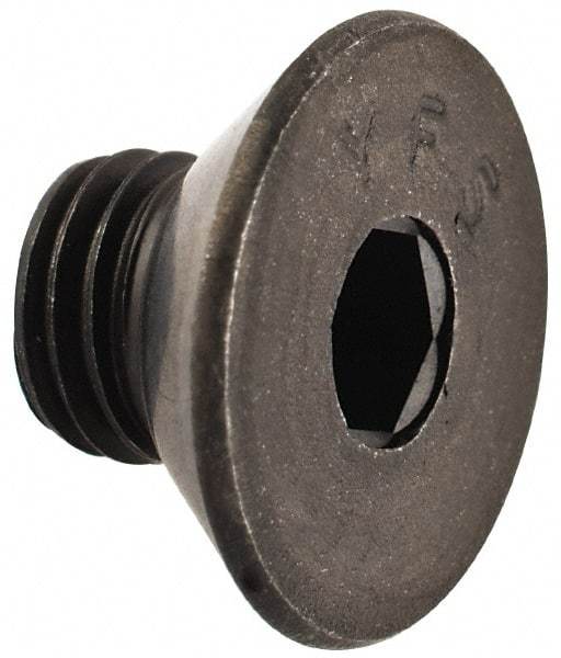 Value Collection - 5/16-24 UNF Hex Socket Drive, 82° Flat Screw - Alloy Steel, Black Oxide Finish, Fully Threaded, 3/8" OAL - Industrial Tool & Supply