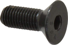 Value Collection - 5/16-24 UNF Hex Socket Drive, 82° Flat Screw - Alloy Steel, Black Oxide Finish, Fully Threaded, 7/8" OAL - Industrial Tool & Supply
