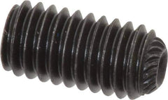 Value Collection - 3/8-16 UNC, 3/4" OAL, Knurled Cup Point Set Screw - Grade ASTM F912 Alloy Steel, 3/16" Key - Industrial Tool & Supply