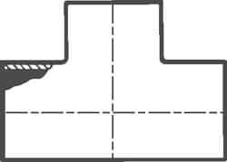 VNE - 4", Unpolished Style, Sanitary Stainless Steel Pipe Tee - Butt Weld x Butt Weld x Butt Weld Connection, Grade 304 - Industrial Tool & Supply