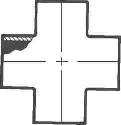 VNE - 2", Unpolished Style, Sanitary Stainless Steel Pipe Cross - All Butt Weld Connection, Grade 316L - Industrial Tool & Supply