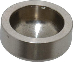 VNE - 1/2", Unpolished Style, Sanitary Stainless Steel Pipe End Cap - Butt Weld Connection, Grade 316L - Industrial Tool & Supply
