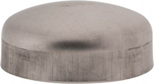 VNE - 2-1/2", Unpolished Style, Sanitary Stainless Steel Pipe End Cap - Butt Weld Connection, Grade 316L - Industrial Tool & Supply