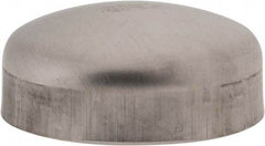 VNE - 2-1/2", Unpolished Style, Sanitary Stainless Steel Pipe End Cap - Butt Weld Connection, Grade 316L - Industrial Tool & Supply