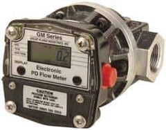 GPI - 1/2" Port Oval Gear Flowmeter - 800 Max psi, 0.3 to 7.9 GPM, Aluminum - Industrial Tool & Supply